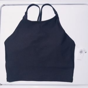 Cropped Halter Sports Bra Top